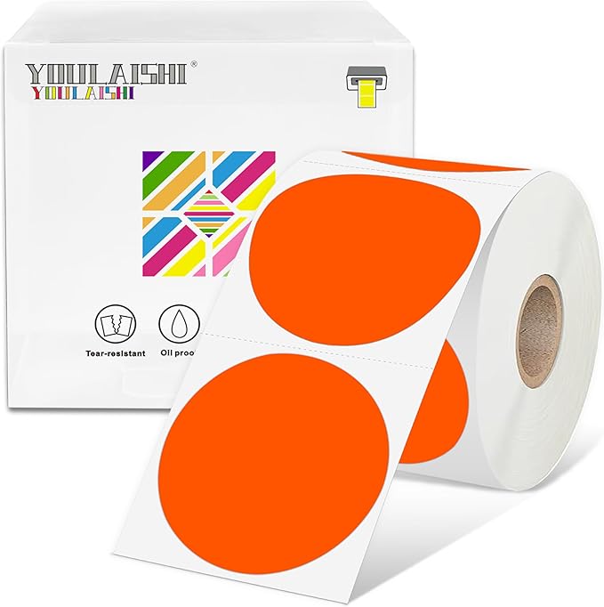 2 inch Dot Stickers Labels Circle Garage Sale Sticker 750Pcs Round Thermal by YOULAISHI