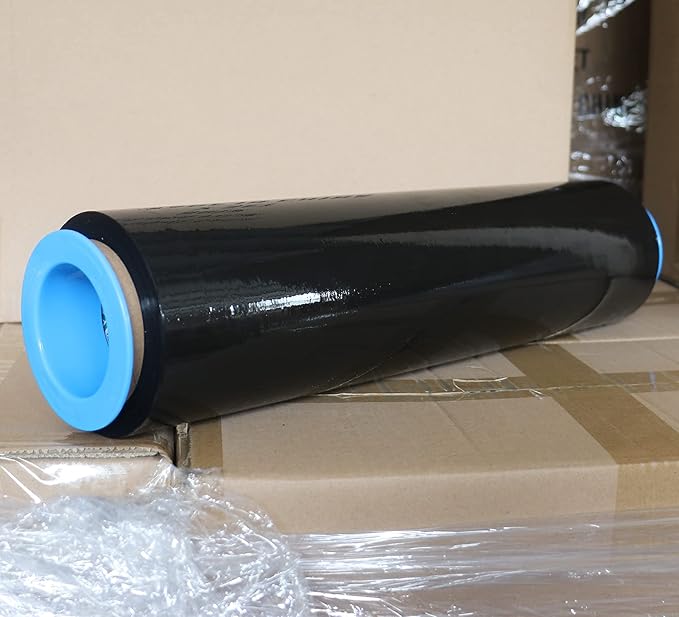 BOMEI PACK 1 Pack 1200ft Industrial Black Stretch Wrap Film 70 Gauge 15" - Image 4