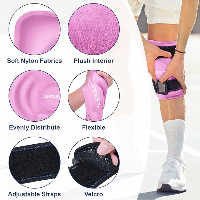 APEXUP Ice Pack for Knee Pain Relief, Large Reusable Wrap After Surgery - Image 2