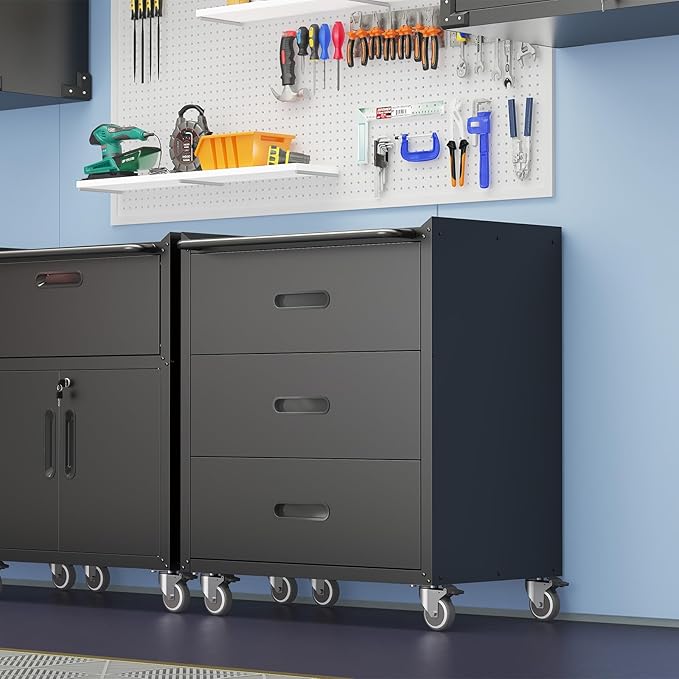 3 Drawers Metal Tool Storage Cabinet - Image 2