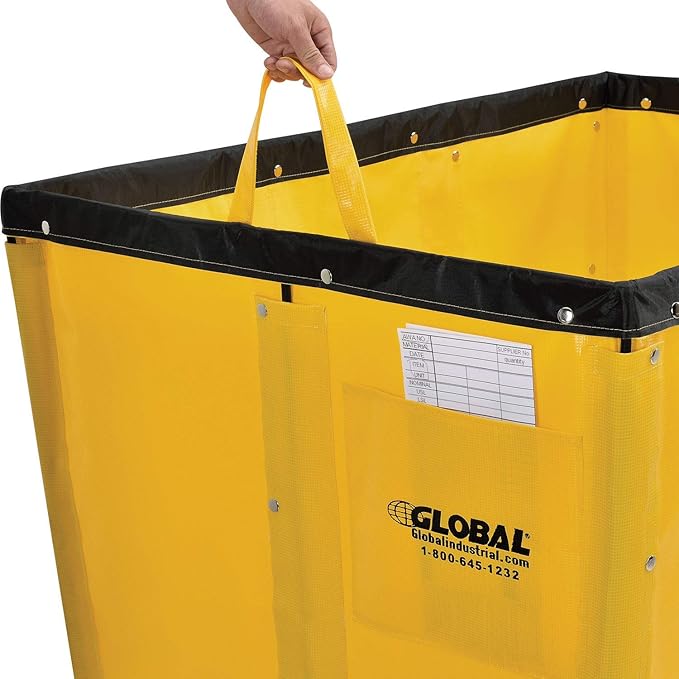 Global Industrial 12 Bushel, Unassembled, Rolling Laundry Cart, Commercial - Image 2