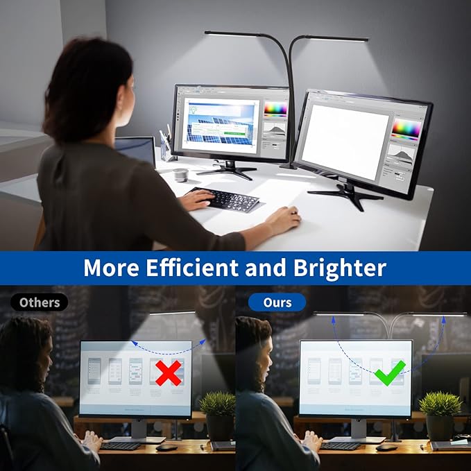 iZELL Desk Lamp, Desk Lamps for Home Office - Image 4