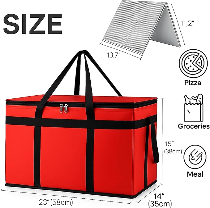 Bodaon 2-Pack Insulated Food Delivery Bag - Image 3