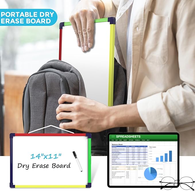 MaxGear Colorful Small Dry Erase Board, Portable Whiteboard - Image 5