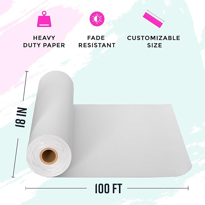 Bryco Goods 18”x1200” White Wrapping Paper – Kraft Paper Roll - Image 3