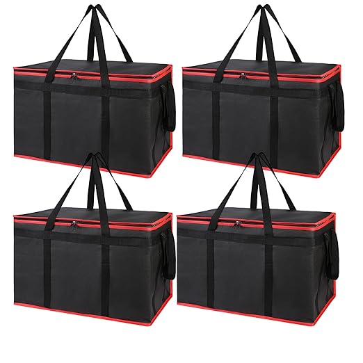 Bodaon 4-Pack Cooler Insulated Food Delivery Bag, Rideshare Delivery Bag by Bodaon