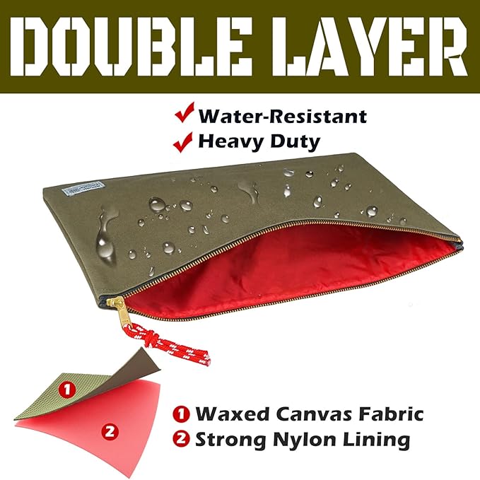 Rough Enough Important Document Storage Bag File Folder Organizer Pouch - Image 5