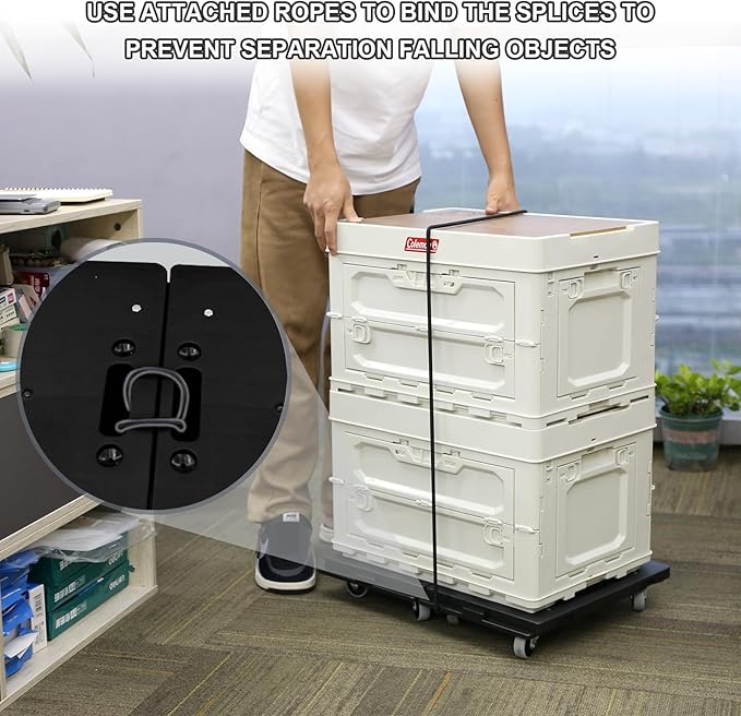 Furniture Dolly, Moving Dolly 4 Wheels Heavy Duty, 16in-11in 500lbs Capacity - Image 3