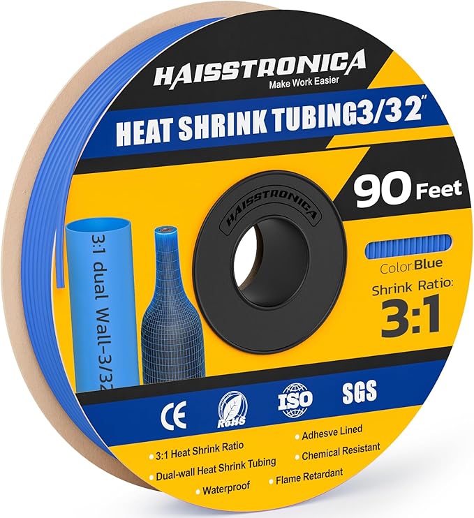 haisstronica 3:1 Heat Shrink Tubing, Shrink Ratio Adhesive Lined Marine Grade by HAISSTRONICA