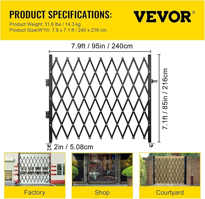 VEVOR Folding Door Scissor Gate - Image 7