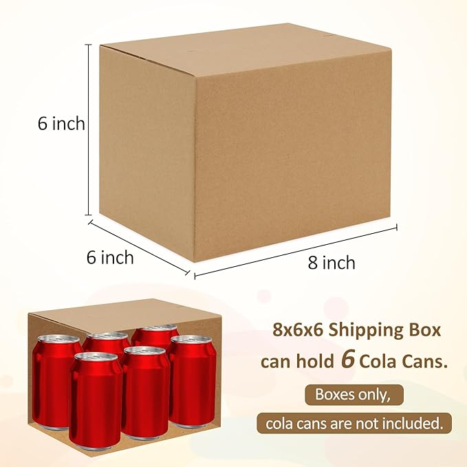 Eupako 8x6x6-Small-Shipping-Boxes-30-Pack-Brown-Corrugated-Box-Mailers - Image 2