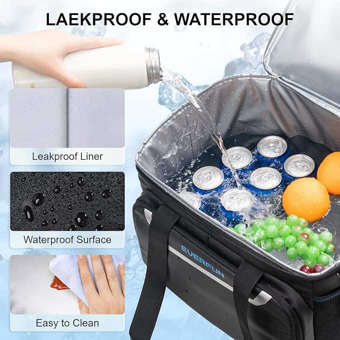 EVERFUN Small Cooler Lunch Box Mini Leak-Proof Soft Double Deck 24 Can Personal - Image 6