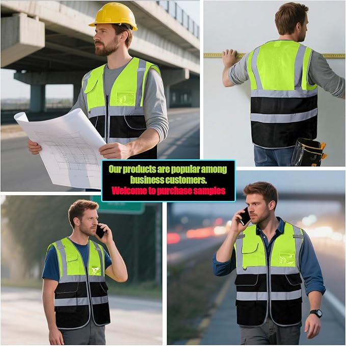 BeautyWill 10/20 Pack Custom Logo Safety Vest, Bulk High Visibility Class 2 - Image 6
