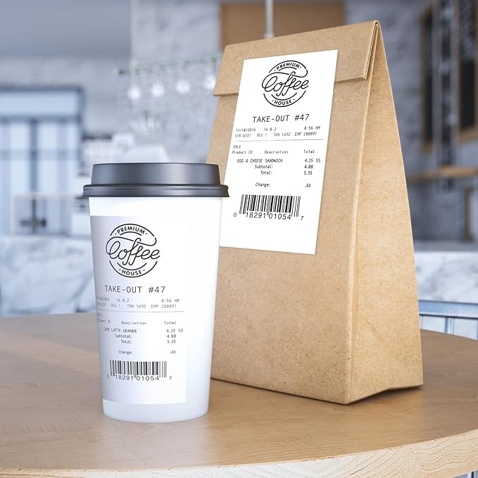 Sticky Thermal Receipt Paper 3 1/8" x 170' | 6 Rolls Linerless Wrinkle-Free - Image 8