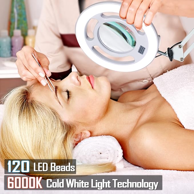 10X Magnifying Glass with Light, KIRKAS 2, 200 Lumens LED Magnifying Lamp with - Image 5