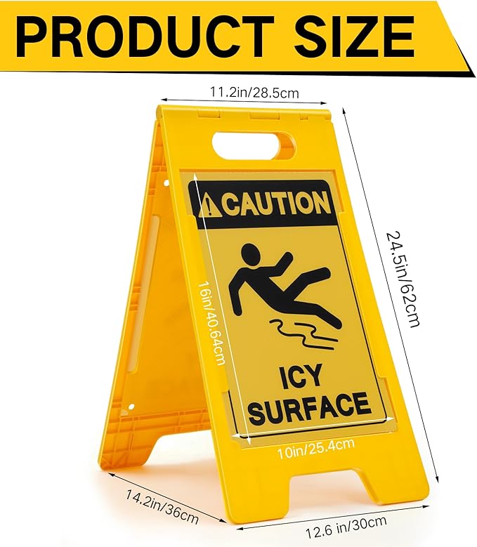 Macarrie 2 Pieces 24.5 x 12.6 Inch 'Caution - Image 2