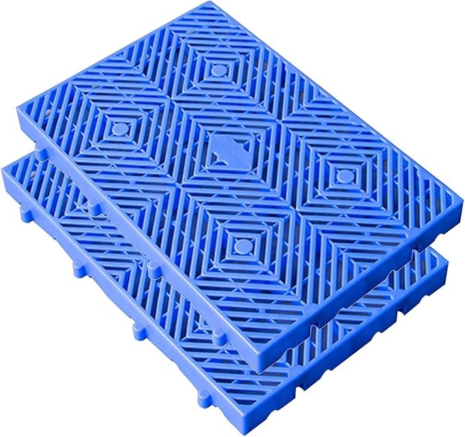 Plastic Pallet, 23.6x15.7x2IN Waterproof Storage Grid Pad, Lightweight Nestable by YYFYueYeFeng
