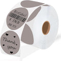 4 Inch Large Gray Circle Thermal Labels, Self-Adhesive Round Inventory Stickers by BriCabel