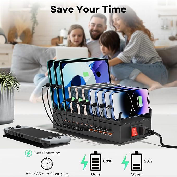 USB~C Charger Block, 300W 22 Port USB Charging Station - Image 4