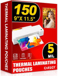 CAREGY Thermal Laminating Pouches, 150 Pack Laminating Sheets, 5 Mil, 9 x 11.5 by CAREGY