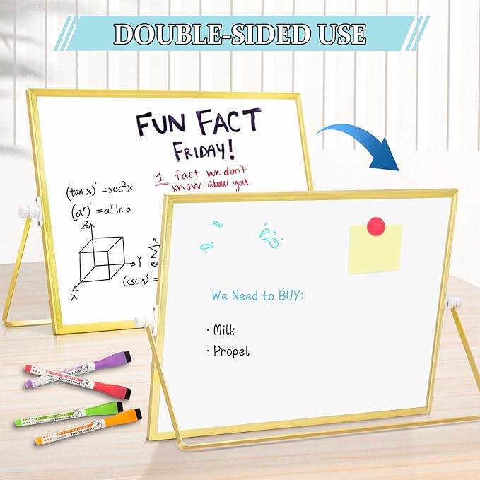 Magnetic Dry Erase White Board, Portable Small Whiteboard Set - Image 4