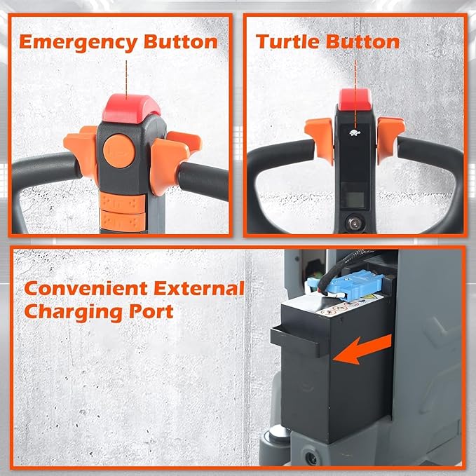 T Tory Carrier Electric Pallet Jack Truck 4400lbs Capacity Lithium Electric - Image 5