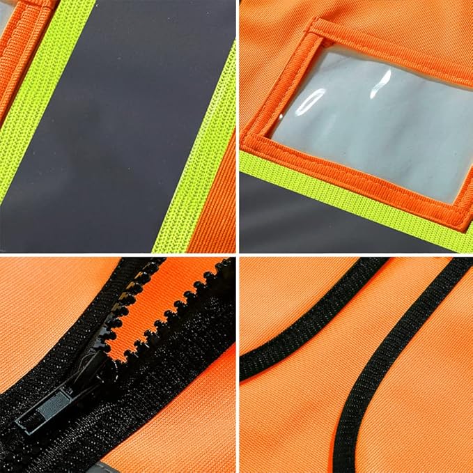 BeautyWill Custom Safety Vest Logo Class 2 High Visibility Reflevtive Vest - Image 3