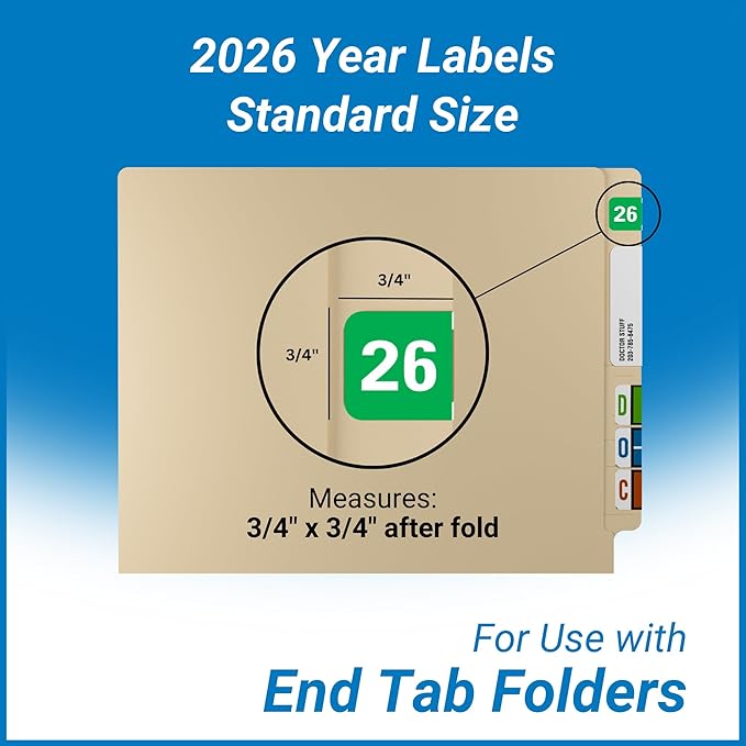 2026 Year Labels, Doctor Stuff 2026 Chart Stickers, Medical Arts Press Style - Image 3