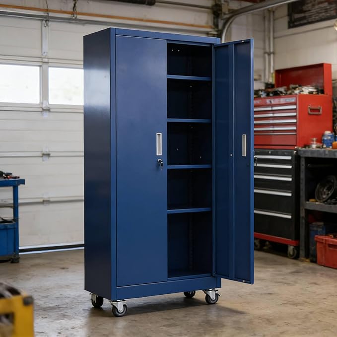 VINGLI Rolling Metal Storage Cabinet by VINGLI