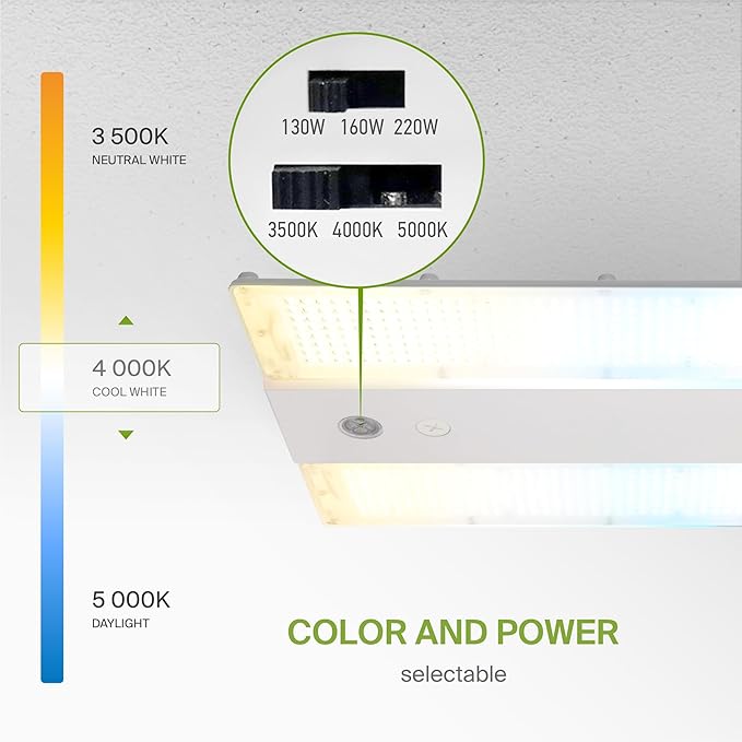 ASD LED Linear High Bay Light Fixture, Commercial Shop Lighting | 3CCT - Image 4