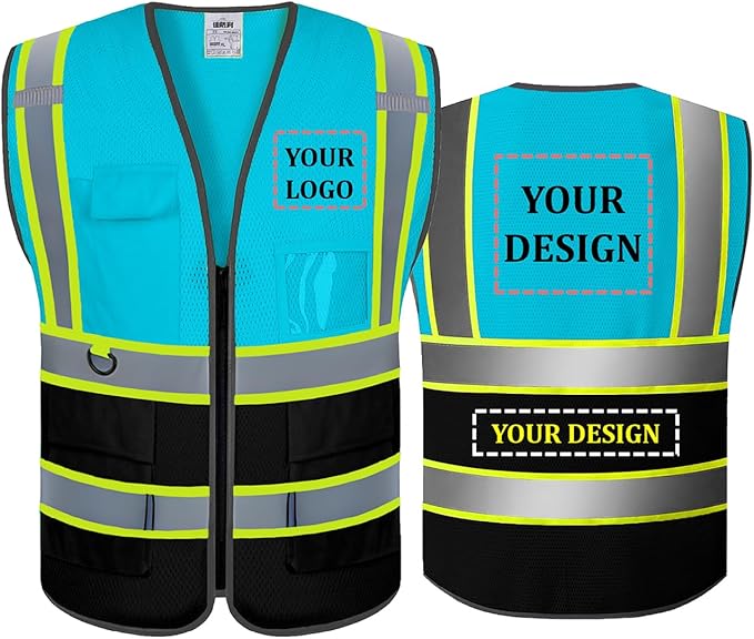 BeautyWill Custom Mesh Safety Vest Customized Logo Class2 High Visibility by BeautyWill