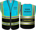BeautyWill Custom Safety Vest Customized Logo Mesh Vest Class2 High Visibility by BeautyWill