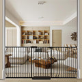30" Tall Extra Wide Baby Gate for Doorways Stairs Large Long Dog Gates Pressure by HOOOEN