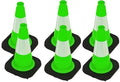 BESEA 6Pack 12" inch Traffic Cones Green Safety Cones PVC Construction Cones by BeSea