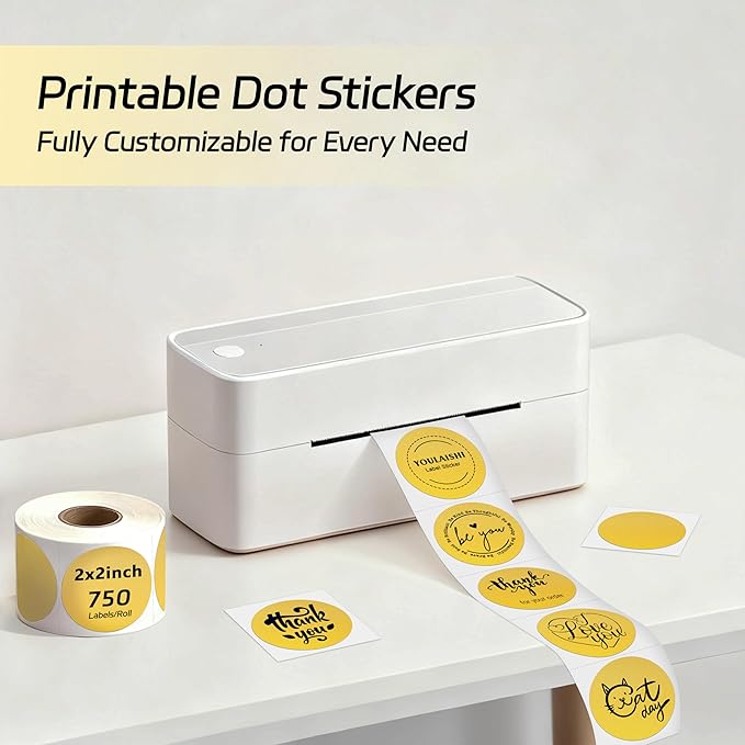 2 inch Dot Stickers Labels Circle Garage Sale Sticker 750Pcs Round Thermal - Image 2