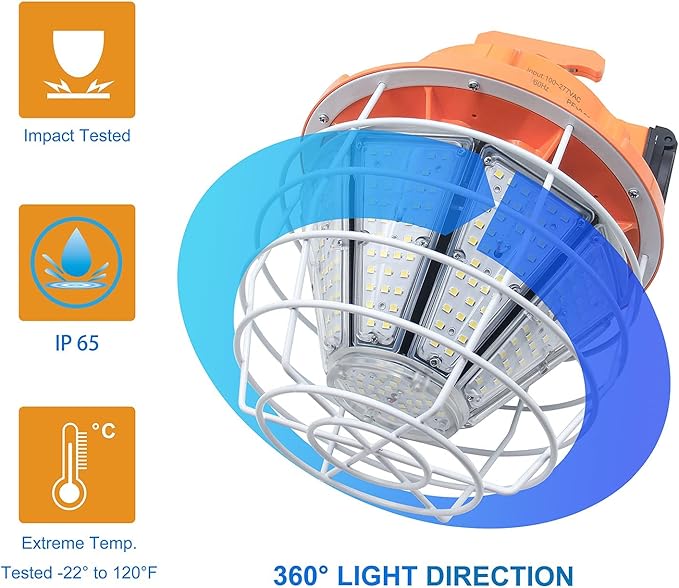 NS 150W High Bay Outdoor Temporary LED Work Light 24250Lm 5000K Daylight White - Image 3