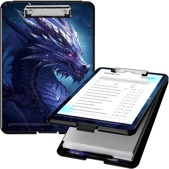 Clipboard with Storage, High Capacity Plastic Storage Clipboard with Pen Holder by Qindaiwen