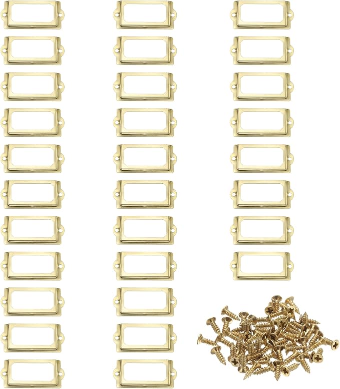 PATIKIL 70x33mm Metal Label Holders by PATIKIL