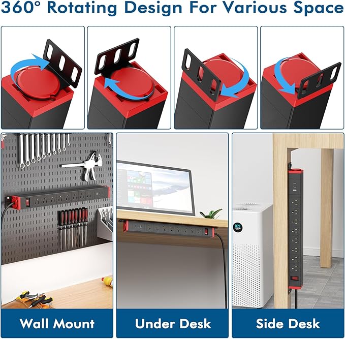360° Rotating Mountable Power Strip - Image 2