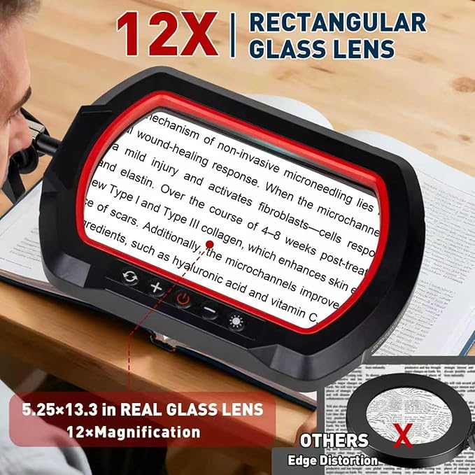 12X Large Desk Magnifying Glass - Image 3