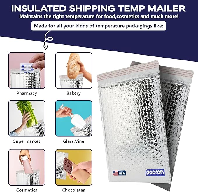 3000-Pack Insulated Silver Thermal Bubble Mailers 10 x 11 - Image 7