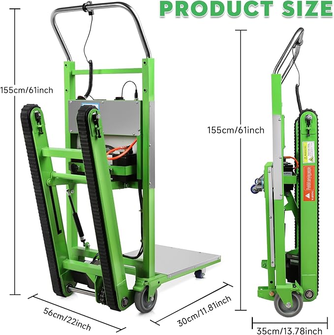 Electric Stair Climbing Dolly, 1250W Electric Stair Climbing Hand Truck - Image 5