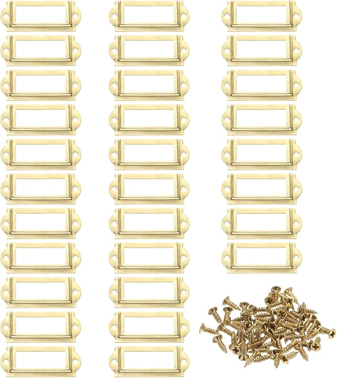 PATIKIL 60x24mm Metal Label Holders by PATIKIL