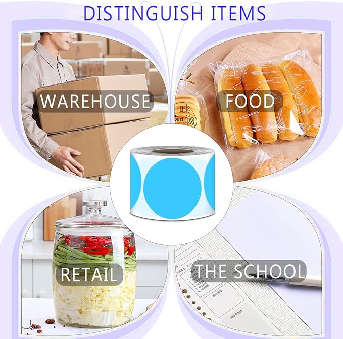 PARLAIM 3 Inch Round Color Code Dot Sticker - Image 7