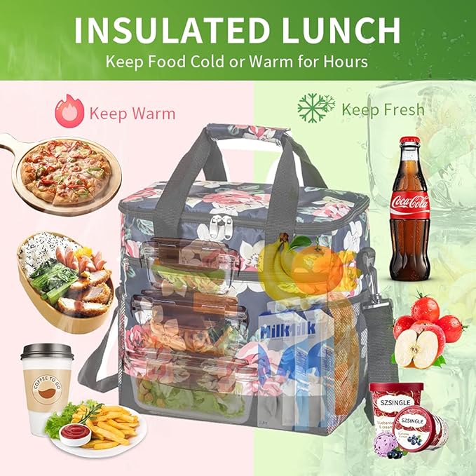 Iknoe Large Cooler Bag Collapsible 24 Can Insulated Bags Leakproof Lunch Cooler - Image 3