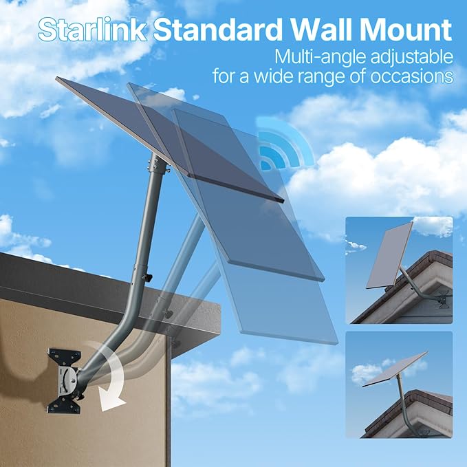 for Starlink Gen 3 Roof Mount, Aluminum Alloy Starlink Standard V3 Mounting Kit - Image 3