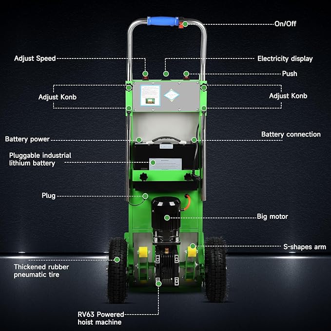 Electric Stair Climbing Hand Trucks Dolly Cart, 900lb Capacity Heavy Duty Stair - Image 6