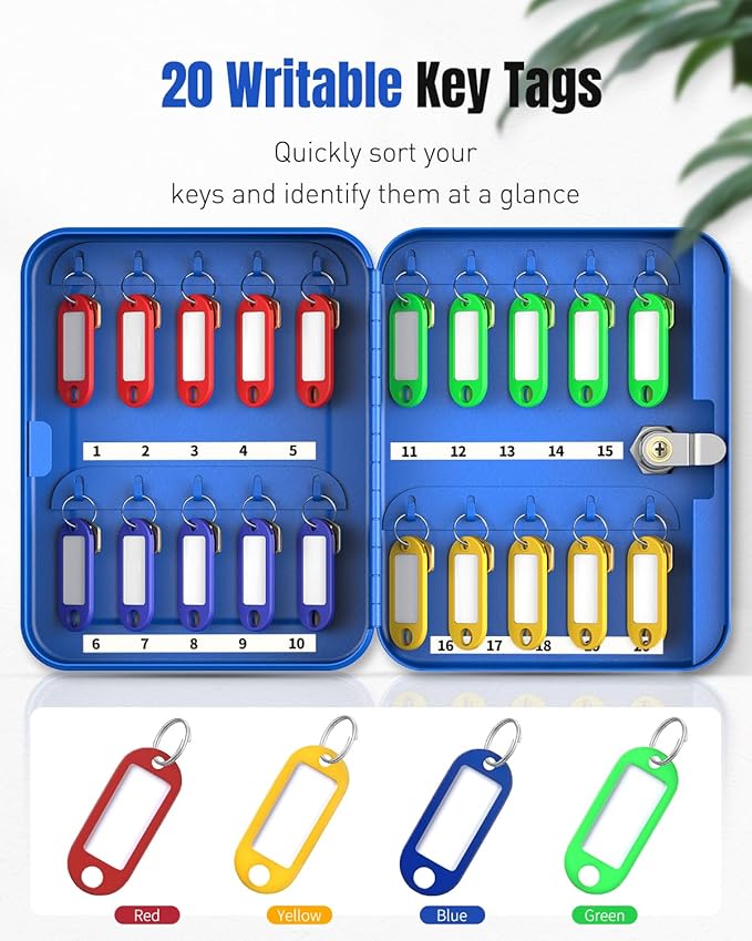 Uniclife 20 Keys Key Lock Box, Wall Mount Key Box, Lock Box - Image 4