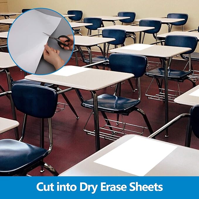 White Board Paper, 8x4 ft Dry Erase White Board Sticker, Peel and Stick - Image 6