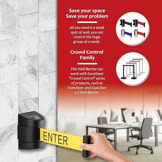 DuraSteel Wall Mount Retractable Belt Barrier - Image 7